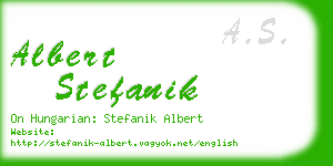 albert stefanik business card